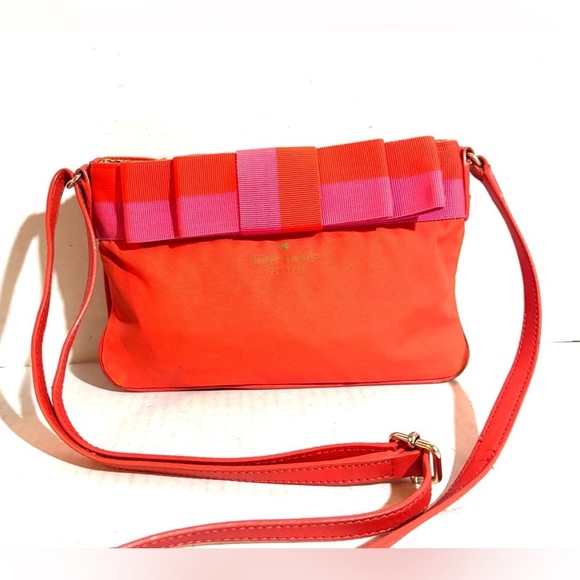 kate spade Handbags - Kate spade orange & pink canvas crossbody handbag
